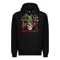 Black what the elf skull Premium Hoodie - FaDigitalArtStudio