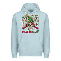 Blue Mist what the elf skull Premium Hoodie - FaDigitalArtStudio