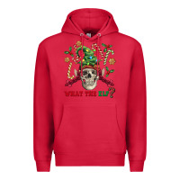 Cardinal what the elf skull Premium Hoodie - FaDigitalArtStudio