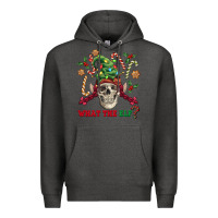 Charcoal Heather what the elf skull Premium Hoodie - FaDigitalArtStudio