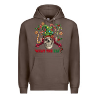 Coffee what the elf skull Premium Hoodie - FaDigitalArtStudio