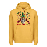 Mustard what the elf skull Premium Hoodie - FaDigitalArtStudio