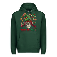Sports Green what the elf skull Premium Hoodie - FaDigitalArtStudio