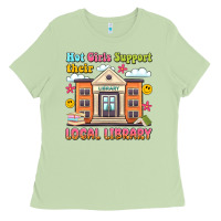 Matcha hot girls support their local library Ladies Tee - Artiststas