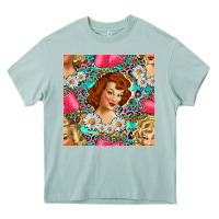 Arona Hairdresser Western Girl And Hair Curler Seamless Pattern Bbs Heavy Core Tee - BundleAndBundleShop
