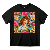Black Hairdresser Western Girl And Hair Curler Seamless Pattern Bbs Heavy Core Tee - BundleAndBundleShop