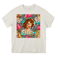 Cream Hairdresser Western Girl And Hair Curler Seamless Pattern Bbs Heavy Core Tee - BundleAndBundleShop
