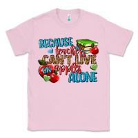 Bubblegum Pink because teachers cant live on apples alone Classic Tee - NancyCooperArtShop