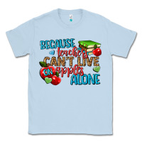 Dusty Blue because teachers cant live on apples alone Classic Tee - NancyCooperArtShop