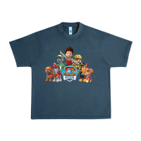 Midnight Navy Paw GIFT Patrol  11 Urban Heavy Tee - lanVoArt