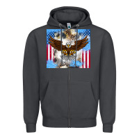 Smoke America Eagle Zipper Hoodie - CowhideDigitalArt