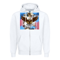 White America Eagle Zipper Hoodie - CowhideDigitalArt