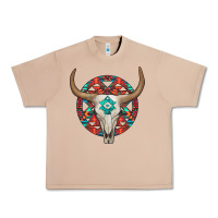 Burro turquoise aztec bullskull Urban Heavy Tee - JahusDesignShop