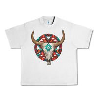 Lunar Rock turquoise aztec bullskull Urban Heavy Tee - JahusDesignShop