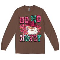 Chestnut ho ho howdy santa pink christmas Long Sleeve Tee - CowGirlArtShop