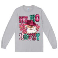 Moon Dust ho ho howdy santa pink christmas Long Sleeve Tee - CowGirlArtShop