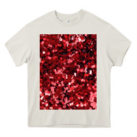Cream red glitter party sequins Heavy Core Tee - lanVoArt