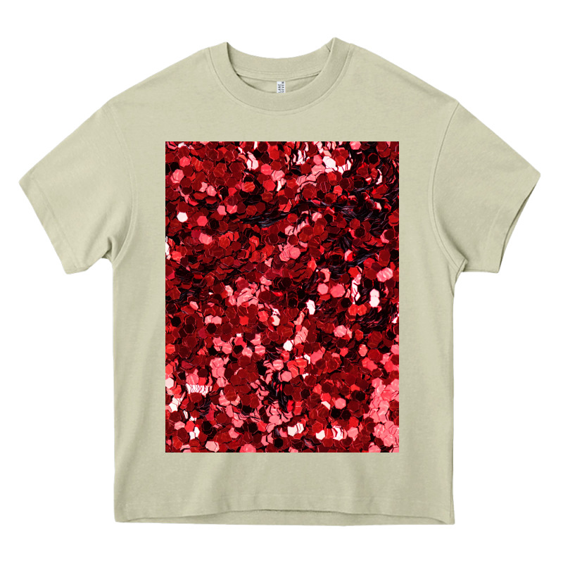Red Glitter Party Sequins Heavy Core Tee by lanVoArt | Teevron