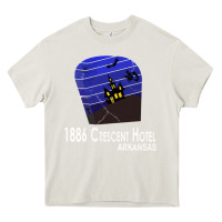 Cream 1886 Crescent Hotel Eureka Springs Arkansas USA Halloween Haunted Bat  Heavy Core Tee - lanVoArt