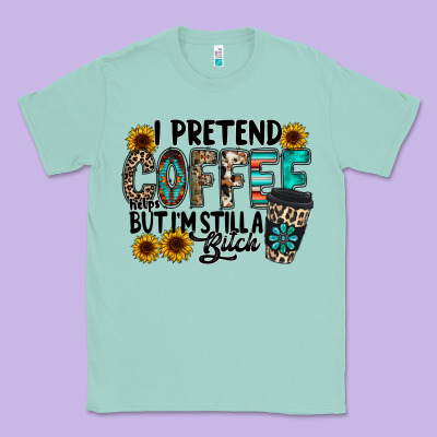I Pretend Coffee Classic Tee Designed By Racoondesign