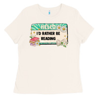 Bone hello id rather be reading Ladies Tee - Artiststas