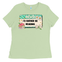 Matcha hello id rather be reading Ladies Tee - Artiststas