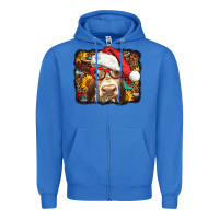 True Royal Christmas Cow Zipper Hoodie - LillyAllenDesigns