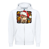 White Christmas Cow Zipper Hoodie - LillyAllenDesigns