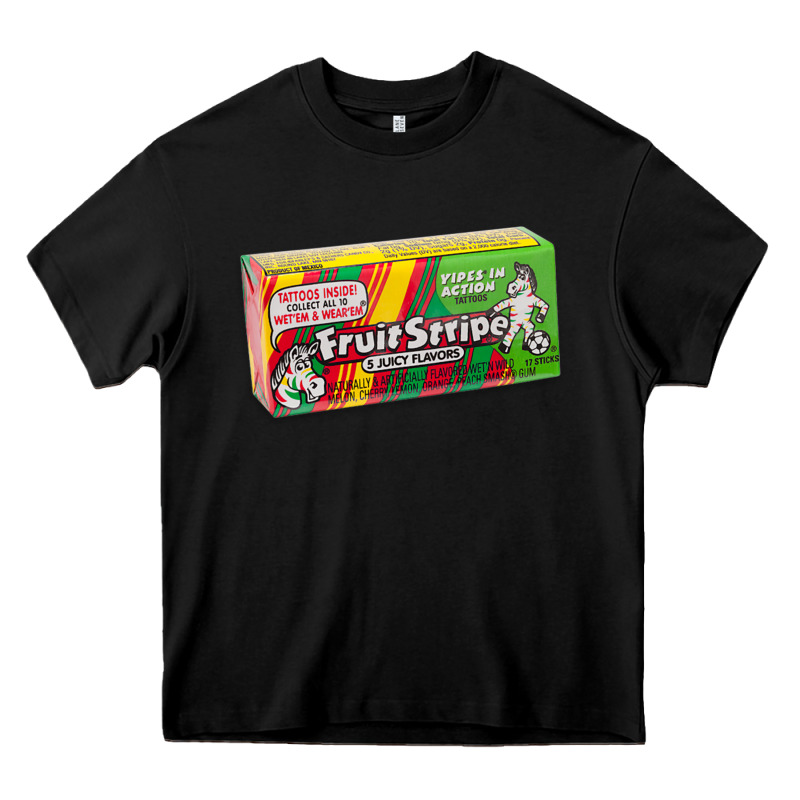 Old School Fruit Stripe Gum Heavy Core Tee by lanVoArt | Teevron