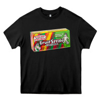 Black old school fruit stripe gum Heavy Core Tee - lanVoArt