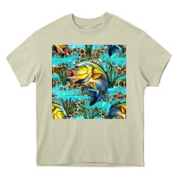 Mossy Lake Fish And Reeds With Leopard Seamless Pattern Bbs Heavy Core Tee - BundleAndBundleShop