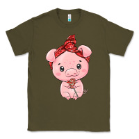 Army Green cute pig Classic Tee - texasbilliewilder