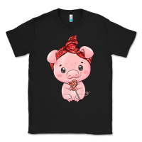 Black cute pig Classic Tee - texasbilliewilder