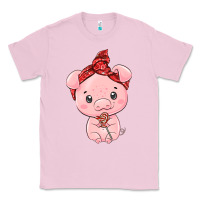 Bubblegum Pink cute pig Classic Tee - texasbilliewilder