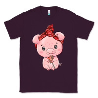 Plum cute pig Classic Tee - texasbilliewilder