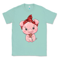 Seafoam cute pig Classic Tee - texasbilliewilder