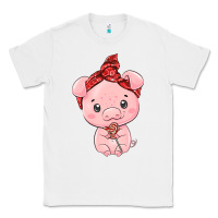 White cute pig Classic Tee - texasbilliewilder