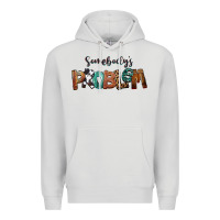 Dove Grey Somebody's Problem Premium Hoodie - FaDigitalArtStudio