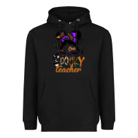 Black one spooky teacher Heavyweight Hoodie - SublimationCraftShop