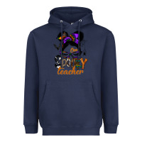 Navy one spooky teacher Heavyweight Hoodie - SublimationCraftShop