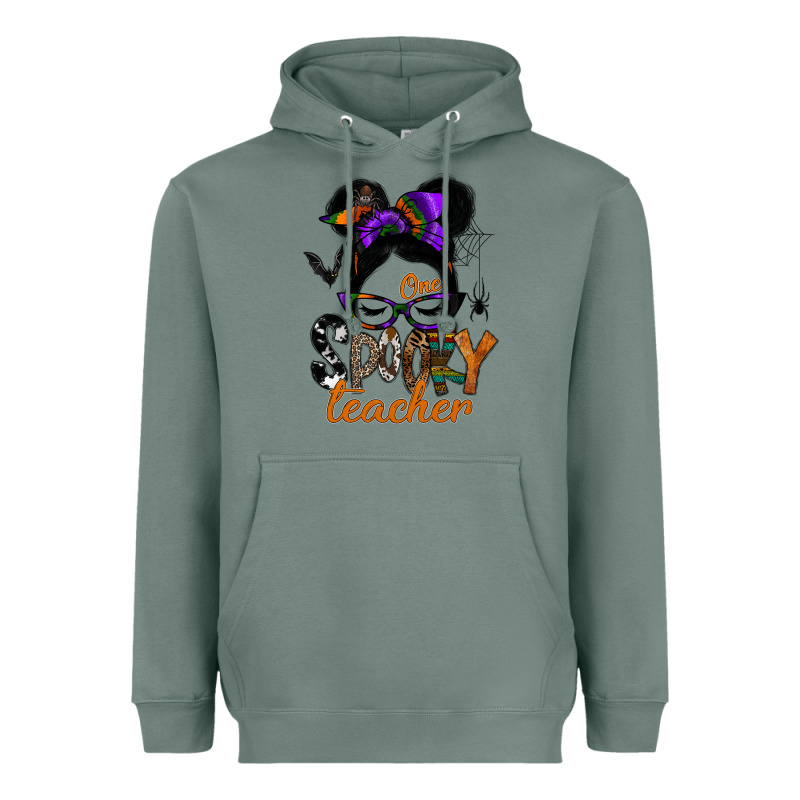 One Spooky Teacher Heavyweight Hoodie by SublimationCraftShop | Teevron