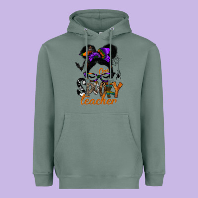 One Spooky Teacher Heavyweight Hoodie Designed By Sublimationcraftshop
