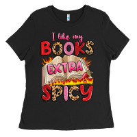 Black i like my books extra spicy Ladies Tee - Artiststas