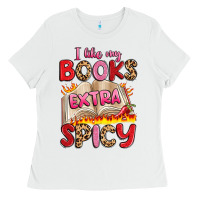 I Like My Books Extra Spicy Ladies Tee | Teevron