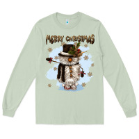 Matcha merry christmas snowman Long Sleeve Tee - CowGirlArtShop