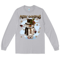 Moon Dust merry christmas snowman Long Sleeve Tee - CowGirlArtShop
