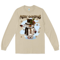 Mushroom merry christmas snowman Long Sleeve Tee - CowGirlArtShop