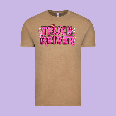 Breast Cancer Truck Driver Vintage Tee Designed By Texasbilliewilder