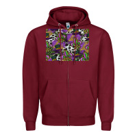 Burgundy mardi gras celebration pattern Zipper Hoodie - CowhideDigitalArt