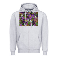 Heather Grey mardi gras celebration pattern Zipper Hoodie - CowhideDigitalArt